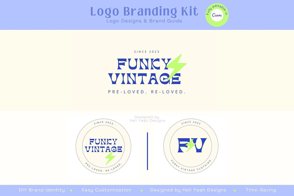 Funky Logo Designs | Brand Guide, a Branding & Logo Template by Hell Yeah Designs (Photo 1 of 9)