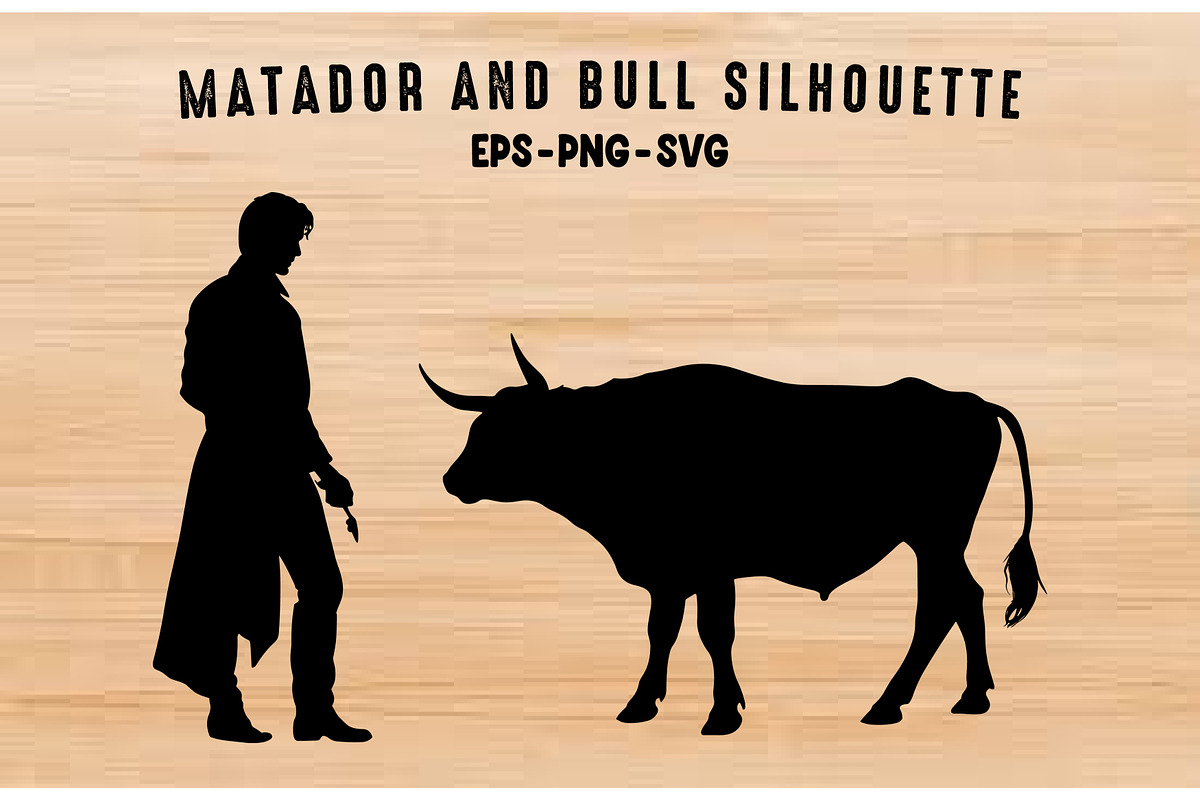 Matador and Bull Silhouette SVG, a Sport Illustration by Gfx Expert Team (Photo 1 of 3)