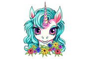 Cute Unicorn Cartoon Character, a Decorative Illustration by Ghagra (Thumbnail 3 of 5)