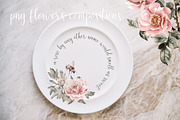 Dark vintage flowers and bees set, an Illustration by Alamella (Thumbnail 3 of 9)