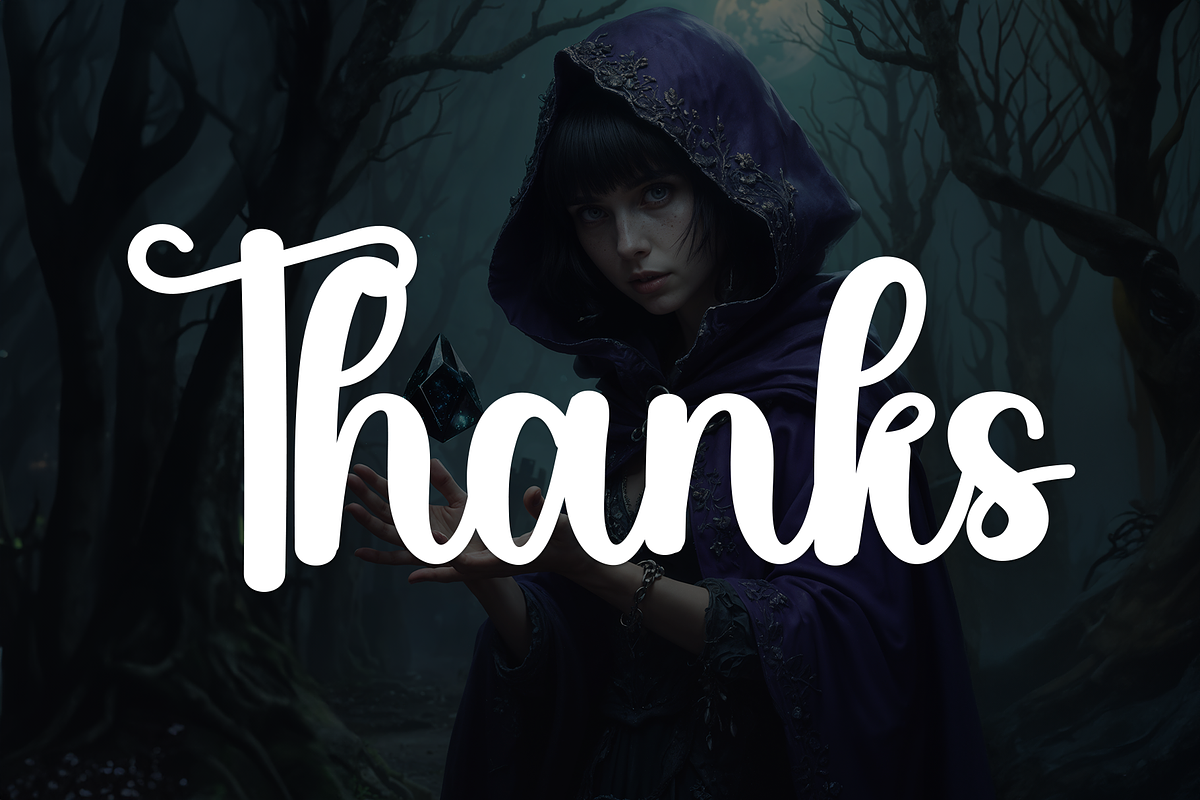 Witches | Script Font, a Handwritten Font by Scratchones (Photo 8 of 8)