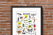 Insects Alphabet & clipart, an Animal Illustration by Visual Animal (Thumbnail 3 of 5)