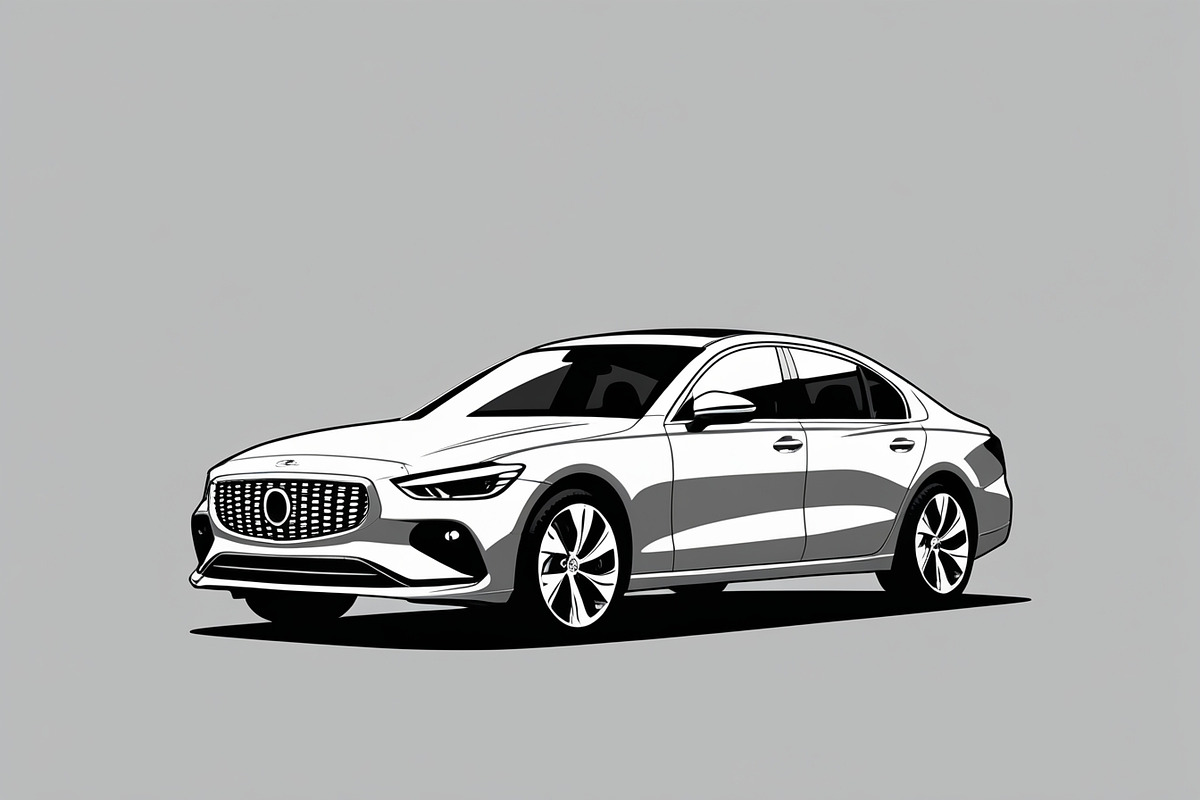 Modern Sports Sedan Vector Set, an Illustration by Gfx_Store (Photo 2 of 8)