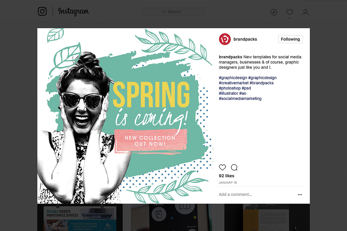 Spring Social Media Templates Pack, a Social Media Template by BrandPacks (Photo 11 of 16)