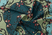 Rococo Botanique Silk Scarves Design, a Decorative Illustration by ilustrinna (Thumbnail 6 of 12)