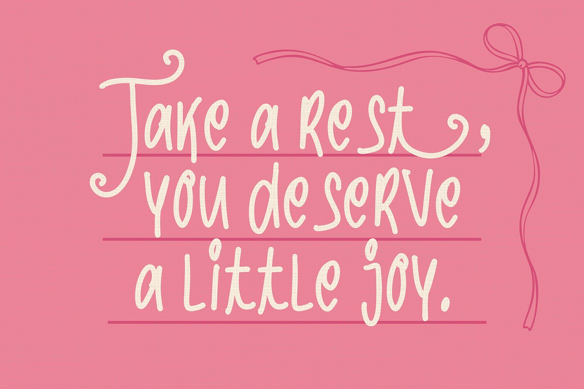 The Graceful Party Handwriting, a Handwritten Font by Sloulyfe (Photo 9 of 11)