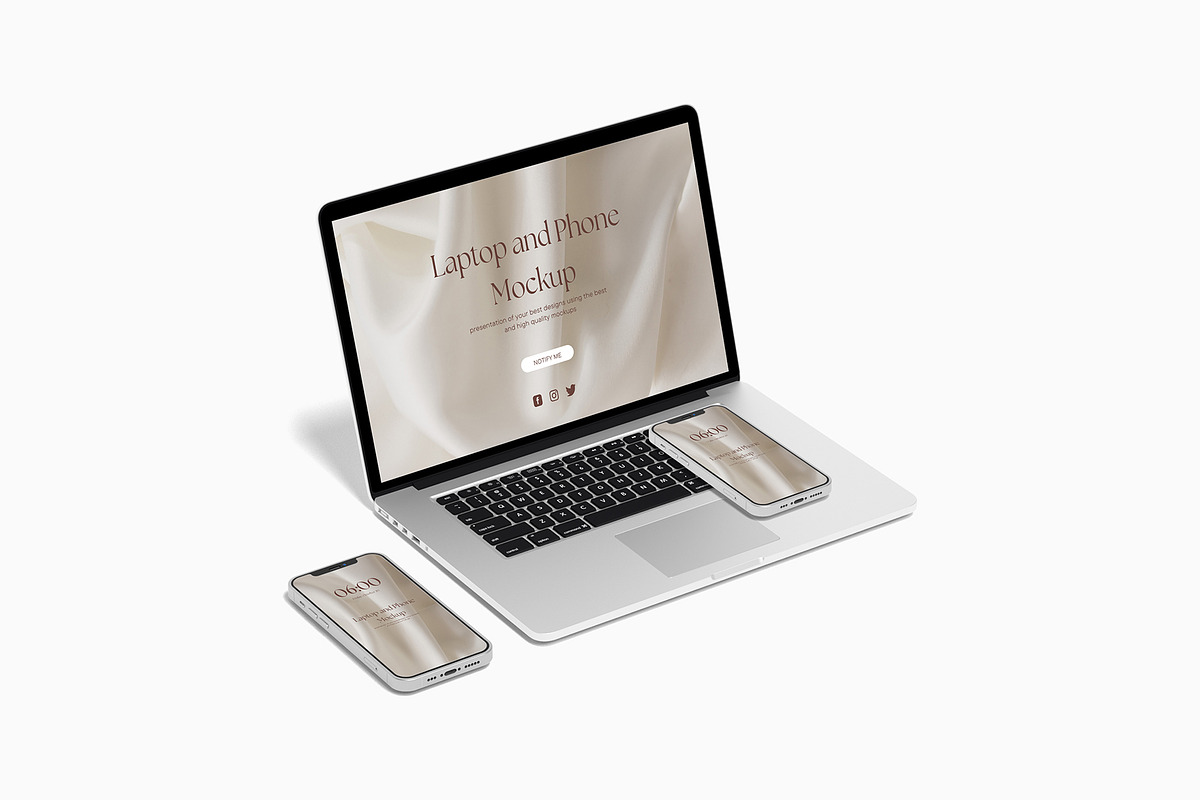 Laptop and Phone Mockups, an iPhone Mockup by zuhraabdullah (Photo 7 of 12)