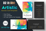 Artistic Business Card Template, a Business Card Template by M6 Gallery (Thumbnail 1 of 5)