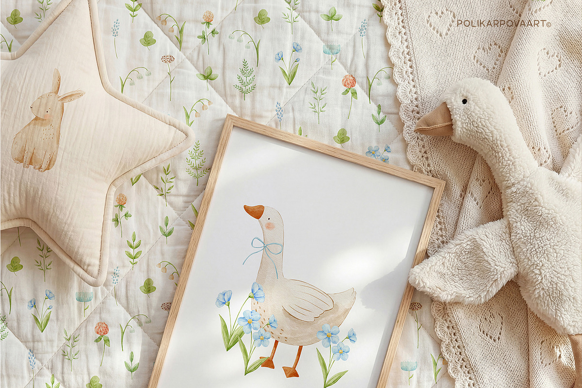 Summer in the countryside clipart, a Decorative Illustration by polikarpovaart (Photo 10 of 19)