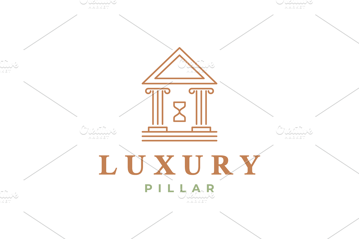 monument pillar building law logo, a Branding & Logo Template by devastd