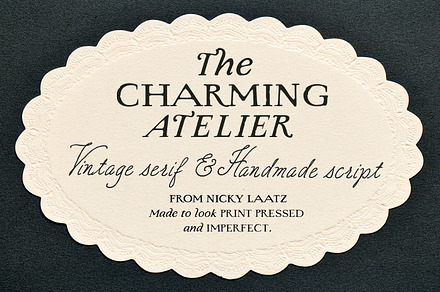 The Charming Atelier Font Duo, a Handwritten Font by Nicky Laatz