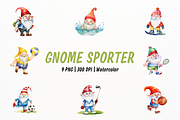 Cute Gnome and Various Sport Clipart, a Person Illustration by New-School-Wave (Thumbnail 1 of 5)