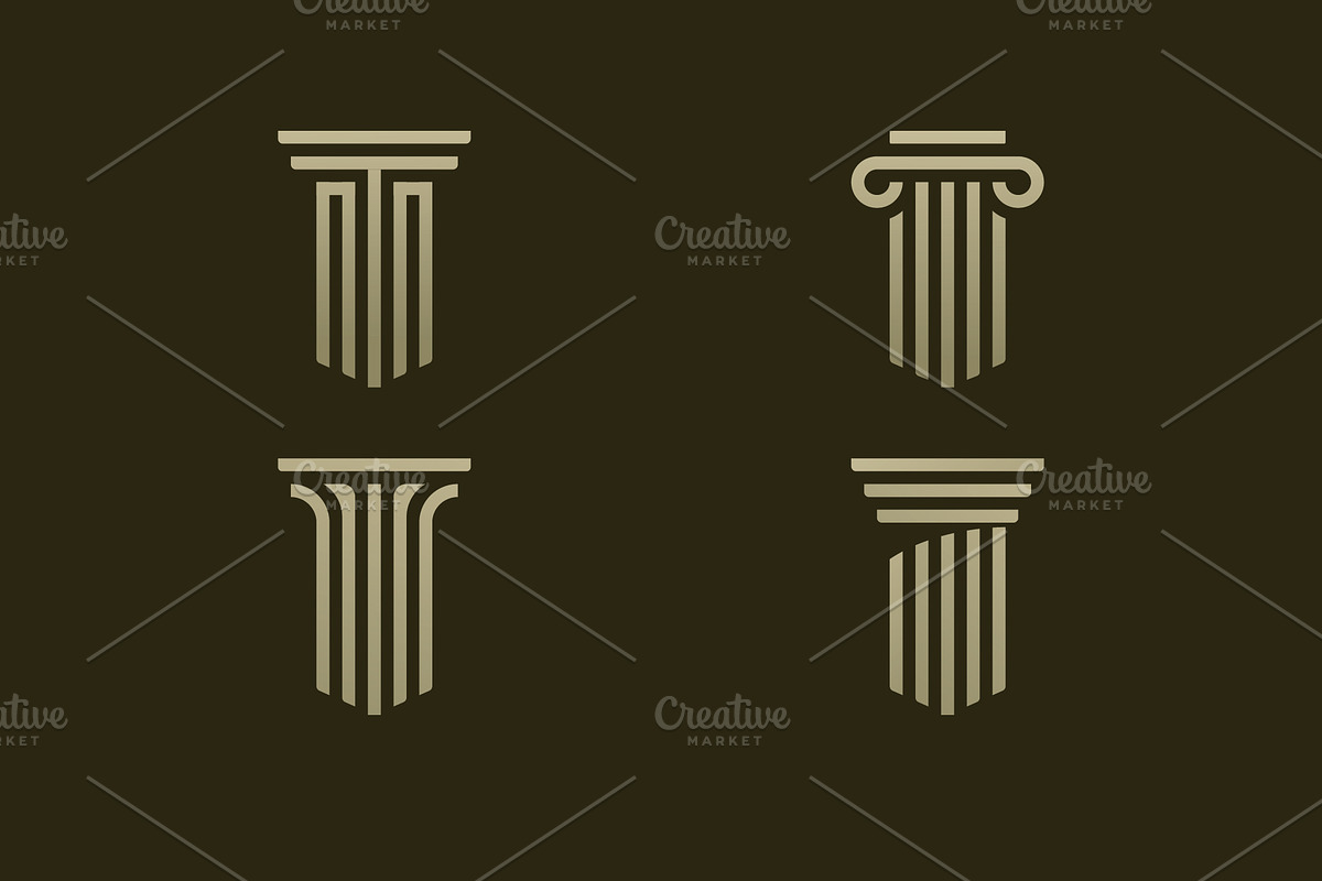 Pillar logo vector design template, a Graphic by T.Vooka