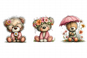 Spring Teddy Bear Illustration Bundl, an Illustration by Daily.Designs (Thumbnail 5 of 8)