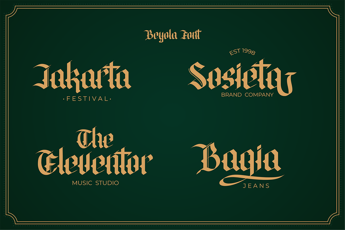 Beyola Blackletter Font, a Blackletter Font by Authentic Studio (Photo 5 of 6)