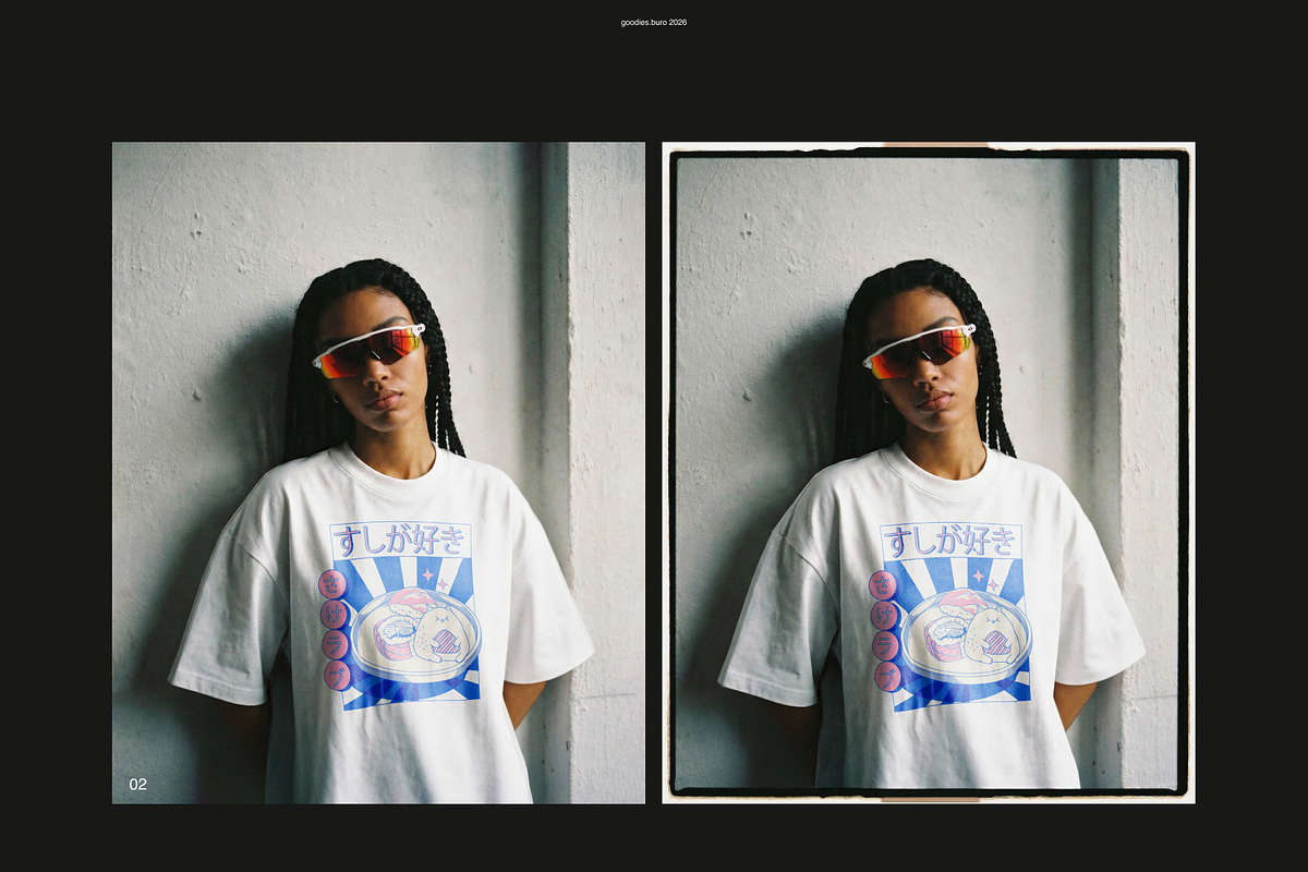 Urban Editorial T-Shirt Mockup Set, a Shirt Mockup by Goodies.Buro (Photo 3 of 6)