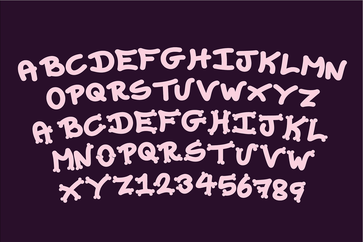 Elastic Bones - Halloween Font, a Handwritten Font by Berdansabersama (Photo 2 of 8)