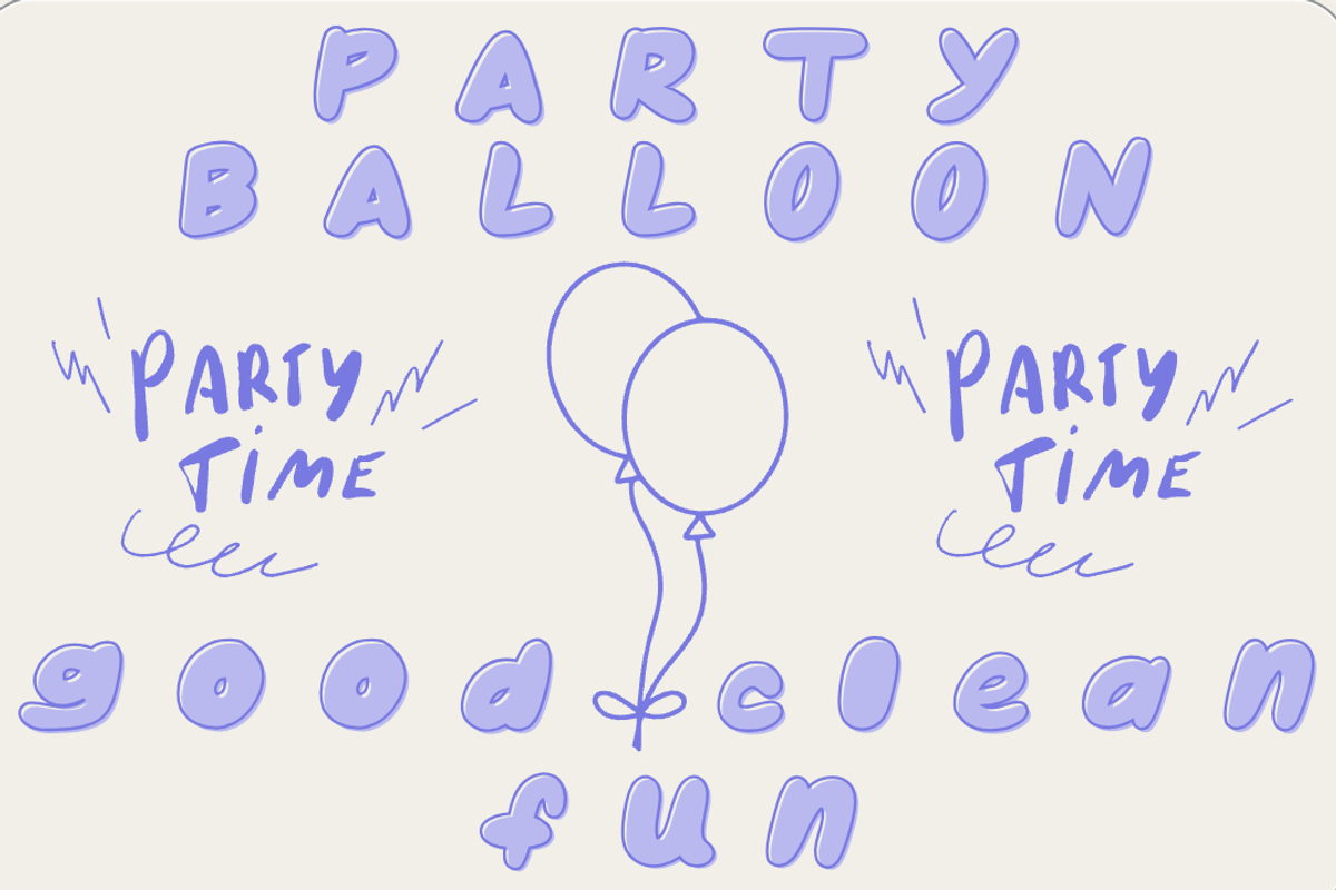 Party Balloon Bubble Font, a Handwritten Font by Eryn Rose Design (Photo 7 of 13)