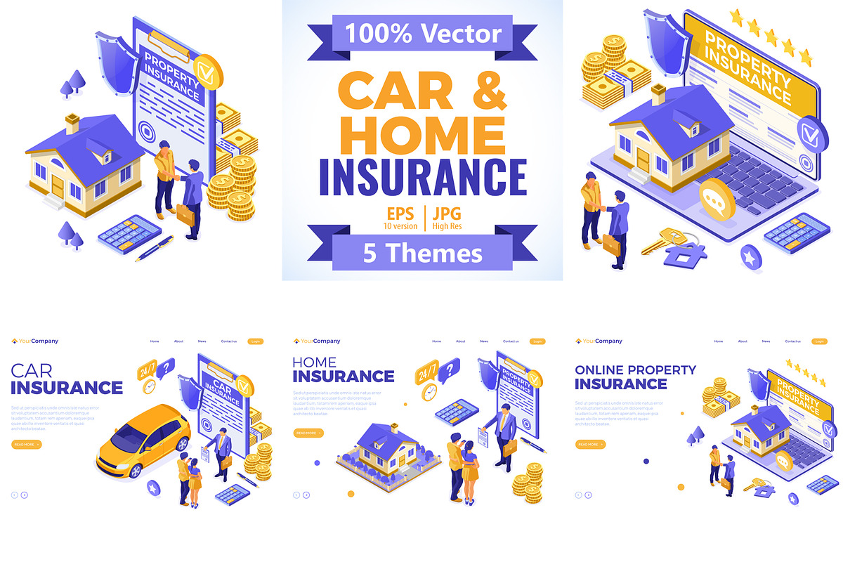 Car Home Insurance Services Concepts, a Finance Illustration by TAlex (Photo 1 of 6)