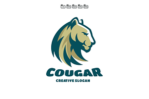 Cougar Mascot Logo Template