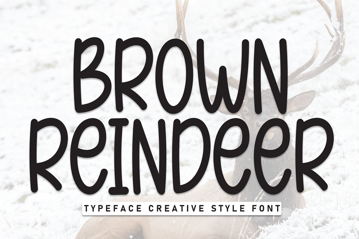 Brown Reindeer | Script Font, a Script Font by Scratchones (Photo 1 of 8)
