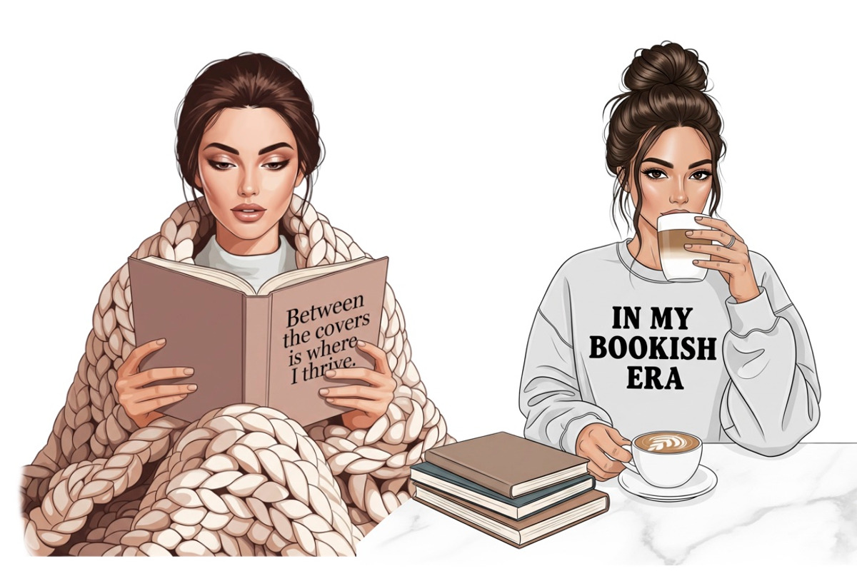 Bookish Era Fashion Illustrations, a Person Illustration by Tanya Kart (Photo 5 of 8)