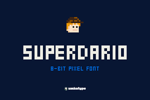 SuperDario Pixel Game Font