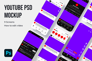 YouTube Mockup PSD Template, a Social Media Template by Dilshod Sobirov