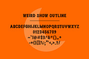 Weird Show, a Font by Midnight Grim (Thumbnail 6 of 8)
