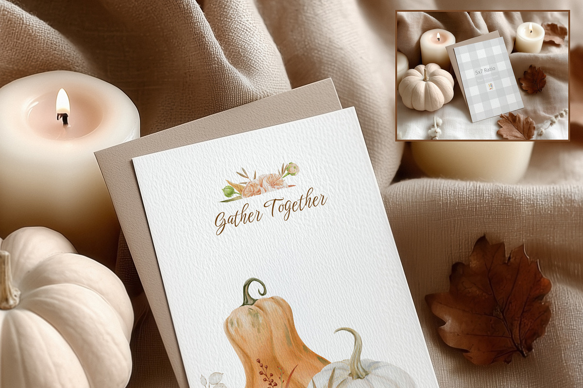 Pumpkin Season – 12 Card Mockups, a Mockup by NikiArts (Photo 5 of 10)