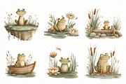 Summer Frog Pond Clipart, an Illustration by Designworld (Thumbnail 4 of 8)