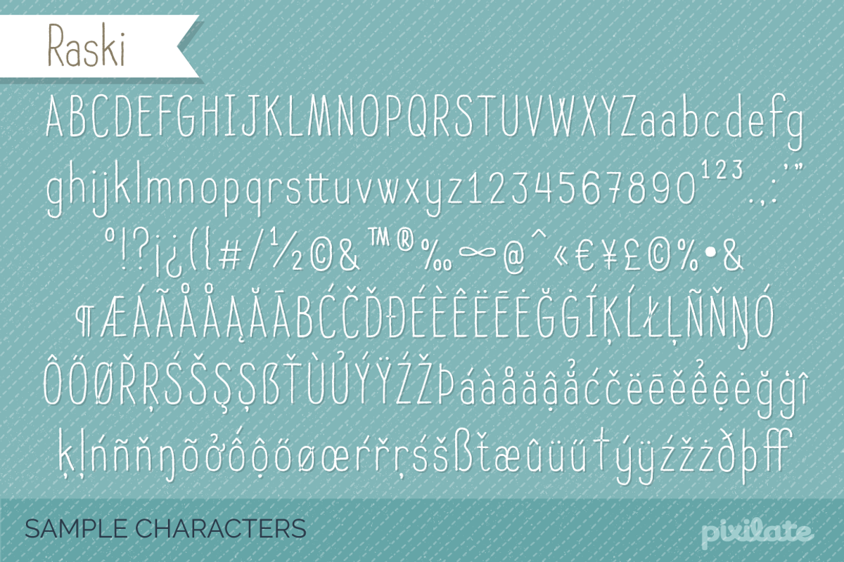 Raski Hand Drawn Font Family preview 3
