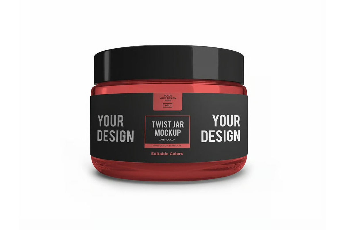 Twist Jar Packaging Mockup Template, a Packaging Mockup by DesignRushMarket (Photo 2 of 11)