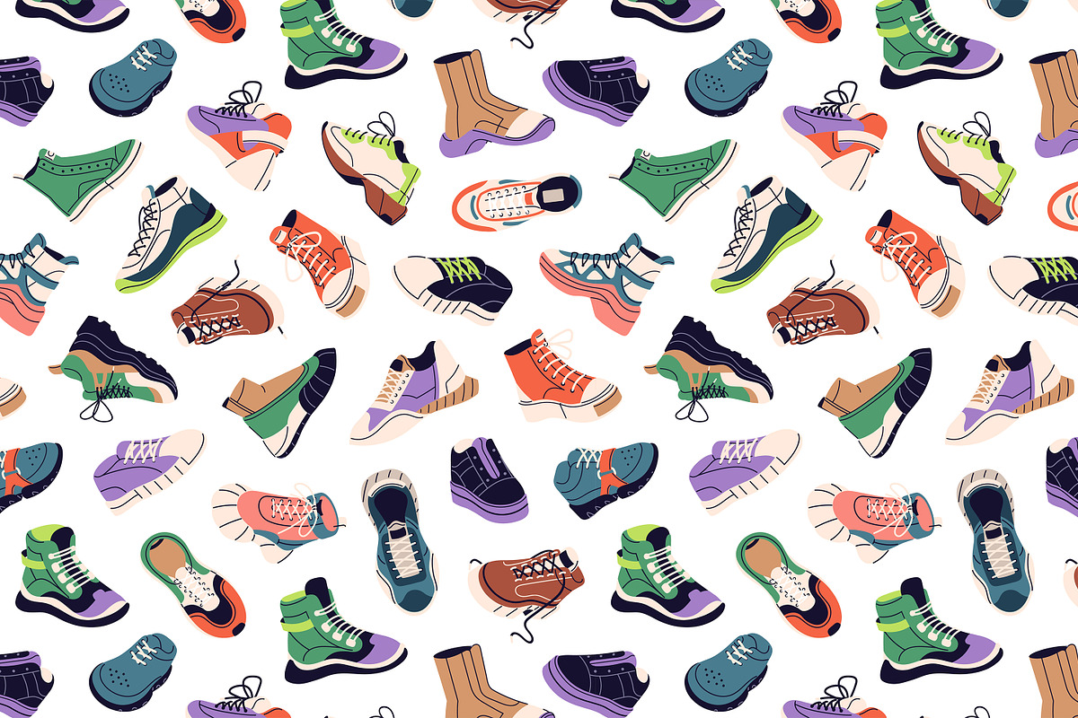 Modern sneakers set + ad templates, an Object Illustration by PaperTrident (Photo 6 of 16)