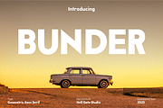 Bunder Geometric Sans Serif, a Sans Serif Font by GRVS Studio (Thumbnail 1 of 4)