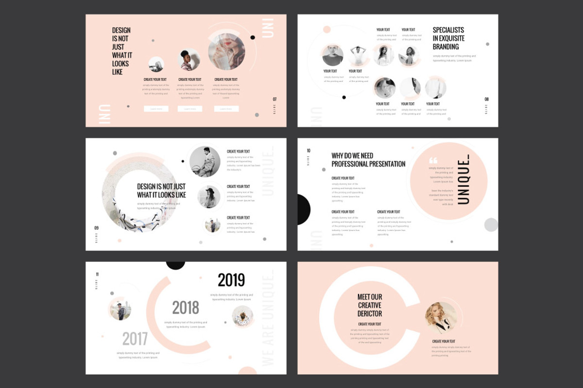 UNIQUE - Powerpoint Template, a Presentation Template by Shafura (Photo 3 of 6)