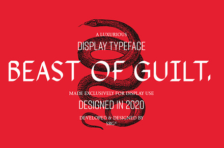 Srg-Beast of guilt display typeface