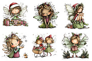Christmas Holiday Fairy clipart, an Illustration by CreationArt (Thumbnail 5 of 5)