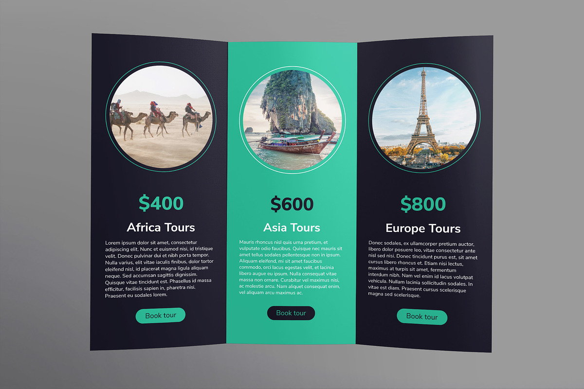 Trifold Brochure Tours And Travels, a Brochure Template by TemplatesNow!
