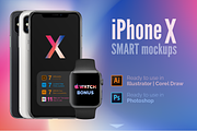 Apple iPhone X mockups (PSD+AI), an iPhone Mockup by voin_Sveta (Thumbnail 1 of 8)
