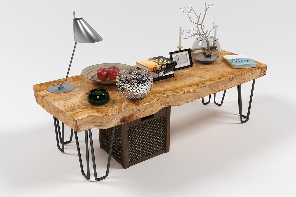 Slab coffee table, a Furniture 3D Model by inDahouze (Photo 4 of 8)
