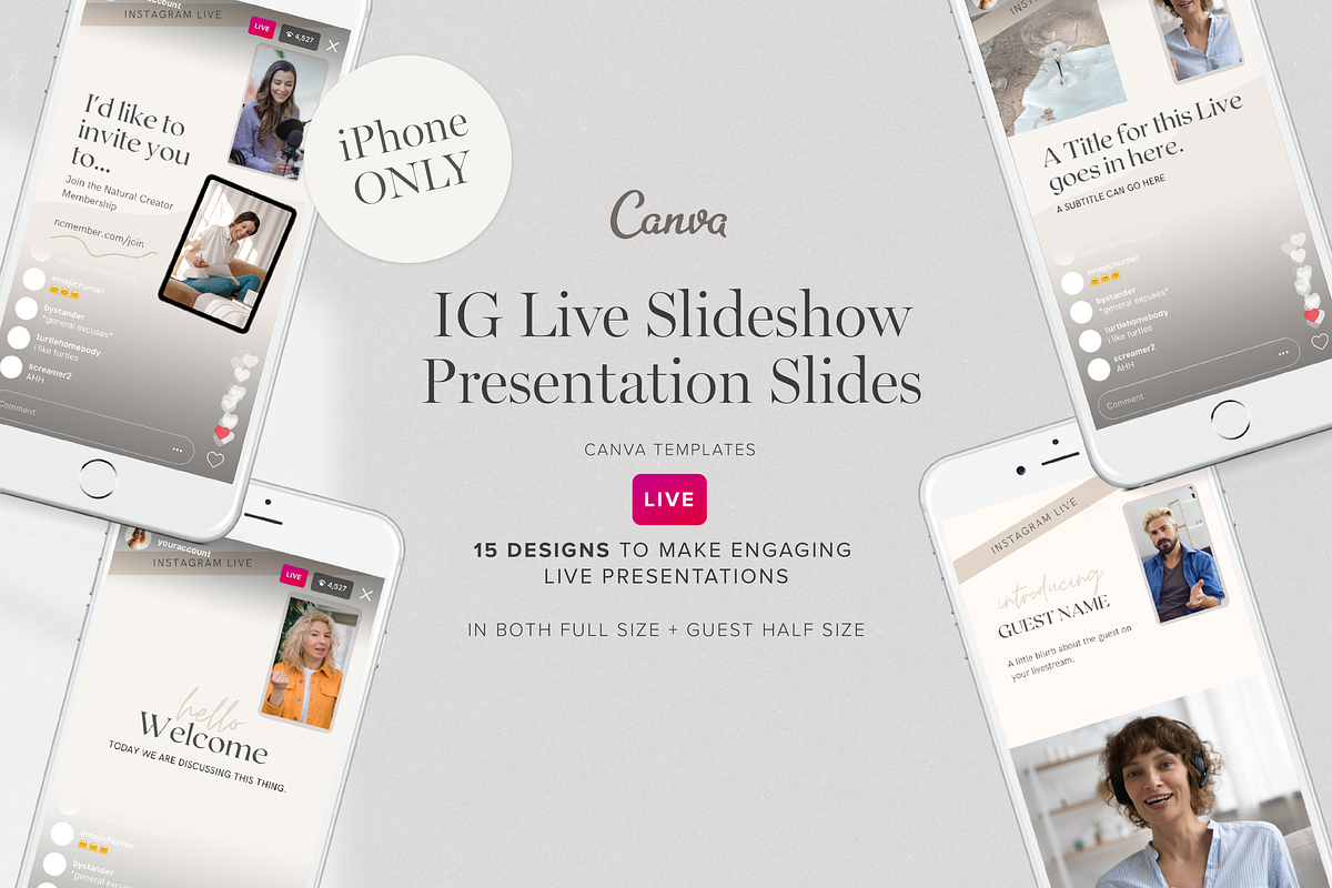 Instagram Live Presentation Template, a Social Media Template by Tabitha Emma (Photo 1 of 7)