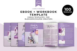 Lively Purple, Ebook Workbook Canva