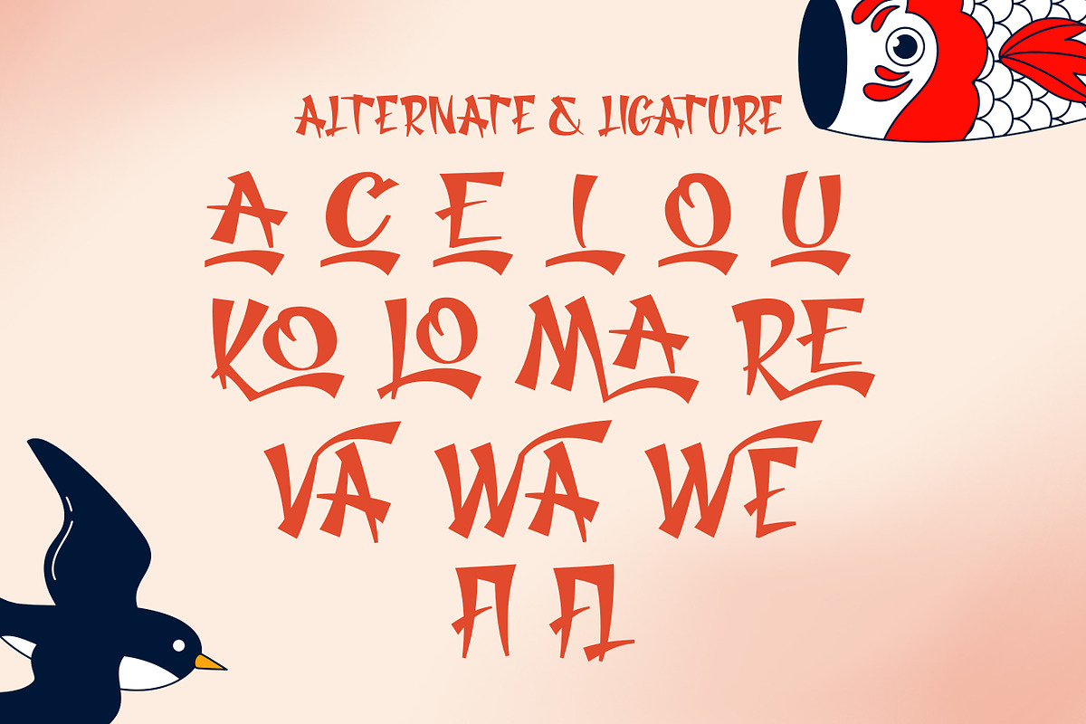 Nikotsu - Japanese Display Font, a Handwritten Font by Flawless And Co (Photo 9 of 10)