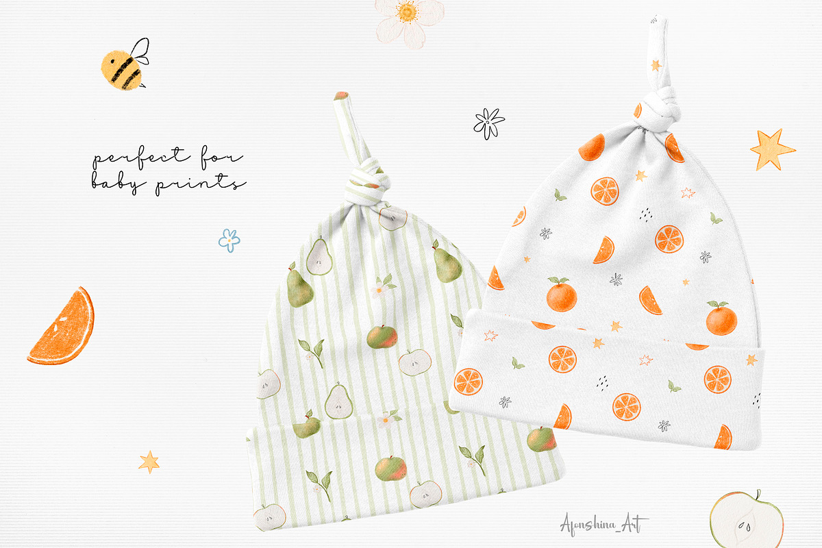 Fruit friends, watercolor collection, an Illustration by AfonshinaArt (Photo 9 of 16)