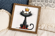 Whimsical Christmas Black Cats Clipa, an Illustration by Libby Wishes (Thumbnail 7 of 7)