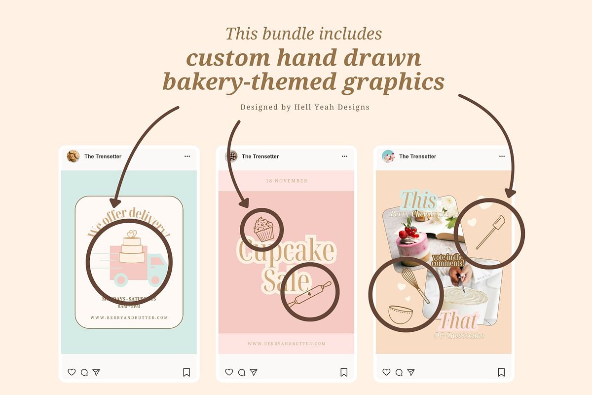Boutique Bakery Branding Starter Kit, a Branding & Logo Template by Hell Yeah Designs (Photo 10 of 19)