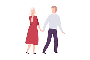 Mother Walking with Her Adult Son, a Person Illustration by TopVectors