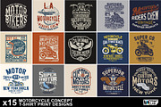 MOTORCYLE LINE T-SHIRT PRINTS PACK, an Illustration by MKE Print Lab. (Thumbnail 1 of 2)