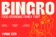 Bingro - Food Branding Family Font, a Sans Serif Font by Pandeka Studio (Thumbnail 1 of 10)